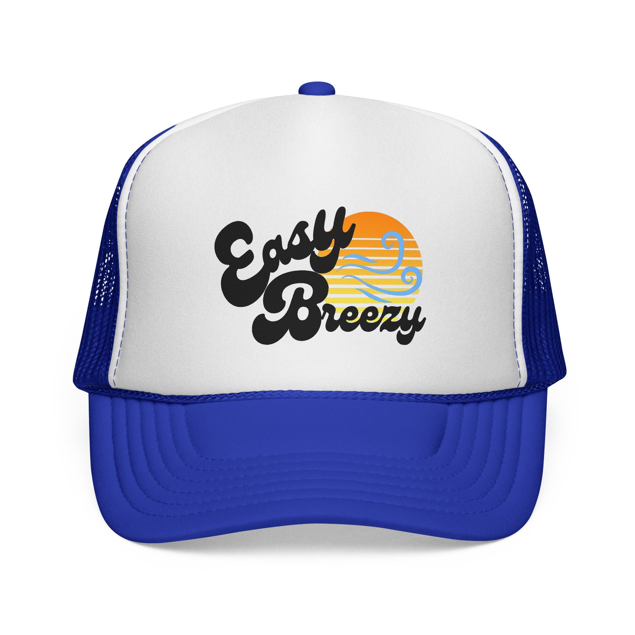 Easy Breezy Hat – Retro Sunset Beach Mesh Cap