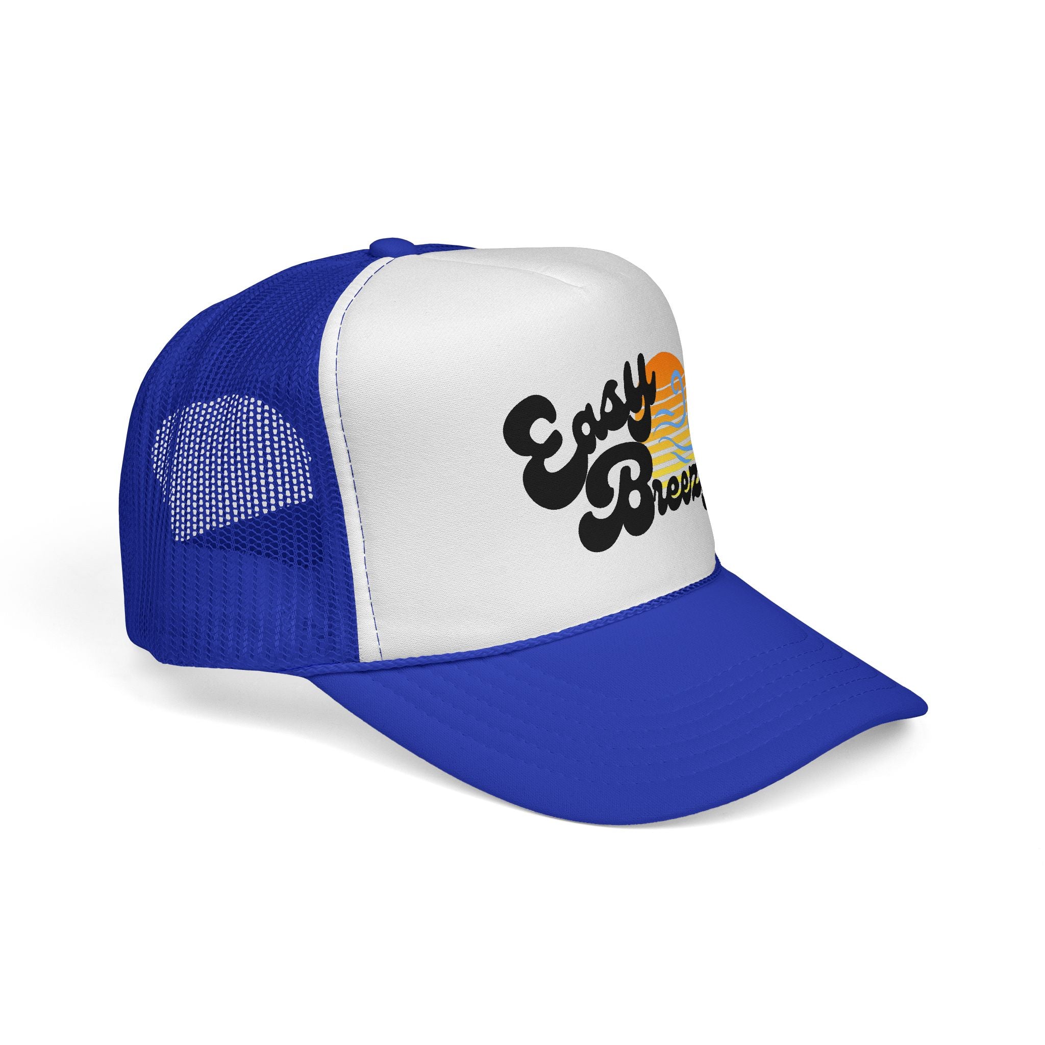 Easy Breezy Hat – Retro Sunset Beach Mesh Cap